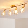 FERRAND Ceiling light LED copper, 4-light sources