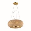 Ideal Lux PASHA Pendant Light gold, Crystal optics, 6-light sources