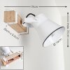 OKSBOL Wall Light Dark wood, white, 1-light source