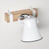 OKSBOL Wall Light Dark wood, white, 1-light source