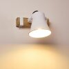 OKSBOL Wall Light Dark wood, white, 1-light source