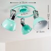 DOMPIERRE Ceiling light green, white, 3-light sources