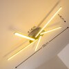Moncton ceiling light LED matt nickel, 1-light source
