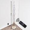 Mapleton floor lamp LED matt nickel, 3-light sources, Remote control