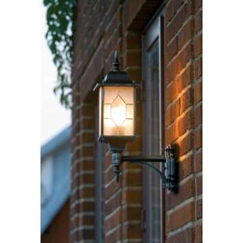 Konstsmide Milano wall light black, 1-light source