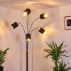 BHUTAN Floor Lamp black, 5-light sources, Fabric lampshade