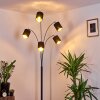 BHUTAN Floor Lamp black, 5-light sources, Fabric lampshade