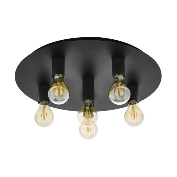 EGLO PASSANO Ceiling Light black, 6-light sources