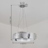 Novara hanging light silver, 3-light sources