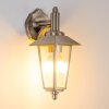 Moskau down wall light stainless steel, transparent, clear, 1-light source