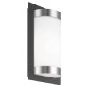 LCD outdoor wall light LED stainless steel, black, 1-light source, Motion sensor