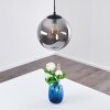 Agropoli Pendant Light smoke coloured, black, 1-light source