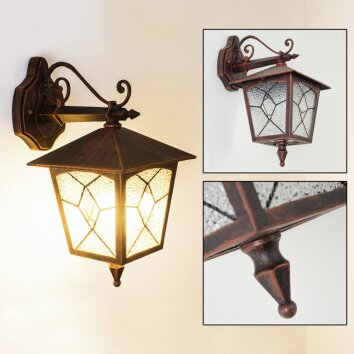 TOK Outdoor Wall Light brown, rust-coloured, 1-light source