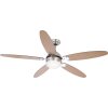 Globo AZURA fan chrome, stainless steel, matt nickel, 1-light source