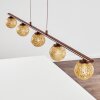 VIRGA Pendant Light rust-coloured, 5-light sources