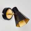 VANTAA wall light black-gold, 1-light source