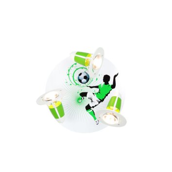 Elobra SOCCER Spotlights green, white, 3-light sources