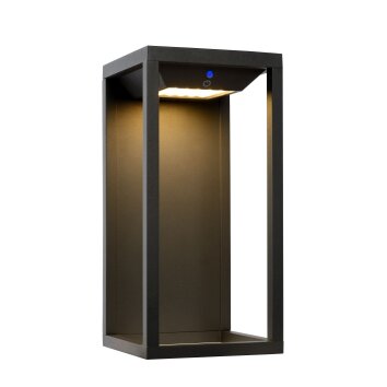 Lucide TENSO SOLA Outdoor Wall Light LED black