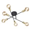 Trio CROSS Ceiling light black, 6-light sources