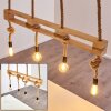 Riekje Pendant Light brown, Light wood, black, 4-light sources