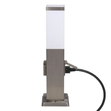 KS Verlichting Fiss outdoor socket, path light Stainless steel color, 1-light source