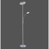 Leuchten Direkt HANS Floor Lamp LED stainless steel, 2-light sources
