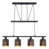 Pendant Light Globo TUNNO black, 4-light sources