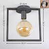 GUINAN Ceiling Light grey, black, 1-light source
