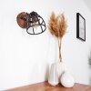 HAERVEJ Wall Light Dark wood, black, 1-light source