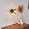 HAERVEJ Wall Light Dark wood, black, 1-light source