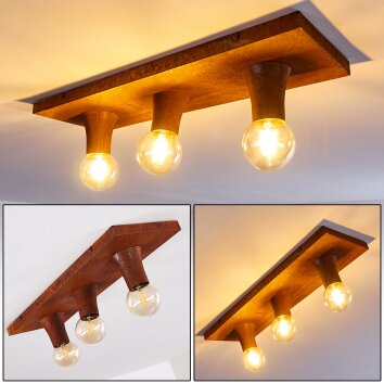 KIMSTAD Ceiling Light rust-coloured, 3-light sources