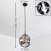 Agropoli Pendant Light smoke coloured, black, 1-light source