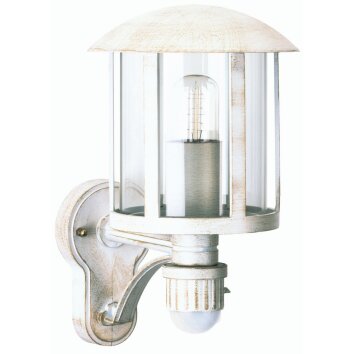 Albert 1836 outdoor wall light gold, white, 1-light source, Motion sensor