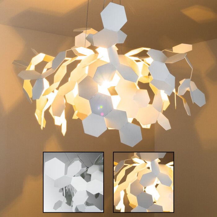 Zavaluce Andromeda pendant light white, 1-light source