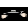 Globo ceiling light chrome, glass, 2-light sources