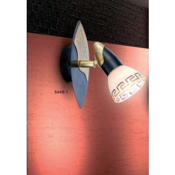 Globo NOVARA spotlight gold, Dark wood, black, 1-light source