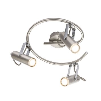 Globo MIRRI Ceiling light LED matt nickel, 3-light sources