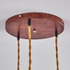 Pendant Light Eslov brown, rust-coloured, 3-light sources