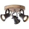 Round Spotlight Brilliant Seed Dark wood, black, 3-light sources