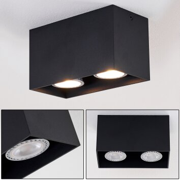 Awuna Ceiling Light black, 2-light sources