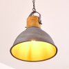 KINZUA Pendant Light grey, Light wood, stone appearance, 1-light source