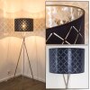 MELDAL floor lamp matt nickel, 1-light source