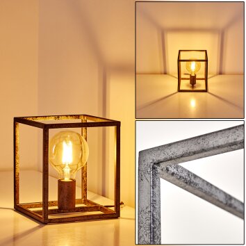 Table Lamp Voordorp grey, silver, 1-light source