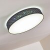 TEMUKA Ceiling light LED black, white, 1-light source, Remote control