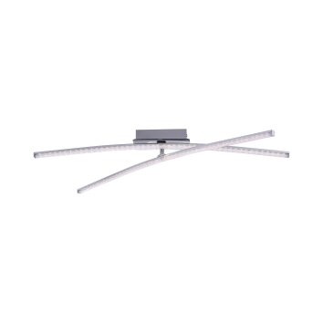 Leuchten Direkt Simon Ceiling Light LED chrome, 2-light sources
