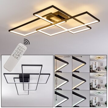 GHANA Ceiling Light LED black, 1-light source, Remote control