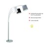 Leuchten-Direkt MELVIN Floor Lamp grey, black, white, 3-light sources