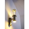 Popoyan exterior wall luminaire LED stainless steel, 2-light sources, Motion sensor