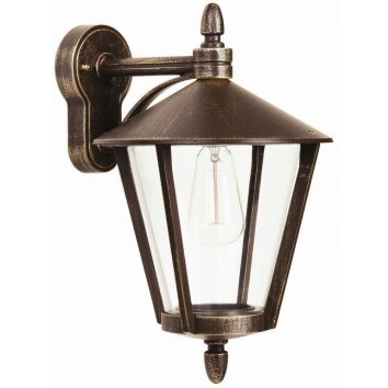 Albert 816 outdoor wall light brown, brass, 1-light source