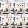 Pendant Light Gondo brown, rust-coloured, 5-light sources